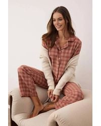 WOVCOR - Check Flannel Revere Collar Long Sleeve Cotton Woven Pyjama Set - Lyst