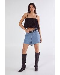 Nasty Gal - Broderie Puffball Cami Top - Lyst