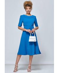 Jolie Moi - Darlene Fold Over Neck Dress - Lyst