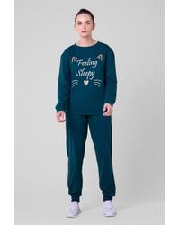 Enorsia - Feeling Sleepy Long Sleeve Pyjama Set - Lyst