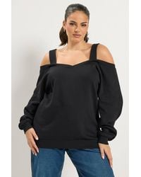 Yours - Shoulder V-Neck Sweatshirt - Lyst