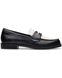 Clarks - Straven Edge Combination Leather Slip Ons, Loafers - Lyst