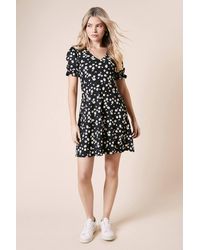 Dorothy Perkins - Daisy V Neck Short Sleeve Mini Jersey Dress - Lyst