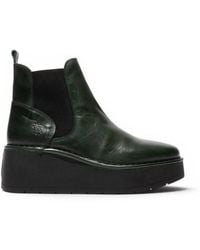 Infinity Leather - Fly London Leather Chelsea Ankle Platform Boots - Lyst
