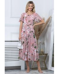 Jolie Moi - Julita Print Mesh Maxi Dress - Lyst