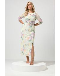 Yours - Abstract Keyhole Detail Maxi Dress - Lyst