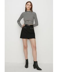 Oasis - Premium Ponte Quilted Patch Pocket Skirt - Lyst