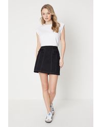Oasis - Twill Pocket Mini Skirt - Lyst