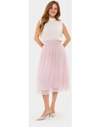 Saint Tropez - Coralsz Chiffon Midi Length Lining Skirt - Lyst