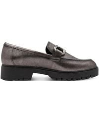 Infinity Leather - Tamaris Leather Loafers Slip-On Platform Shoes - Lyst