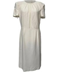 McQueen - Preloved Short Sleeve Midi Dress - Lyst