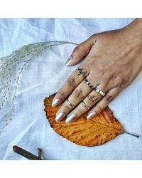 The Colourful Aura - 5 Piece Stackable Midi Knuckle Boho Ring Set - Lyst