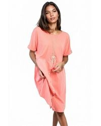 IKRUSH - Aileen Short Sleeve Button Front Midi Dress - Lyst