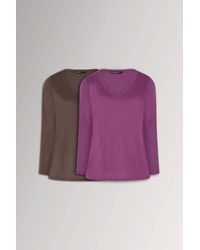 Yours - 2 Pack Long Sleeve T-Shirts - Lyst