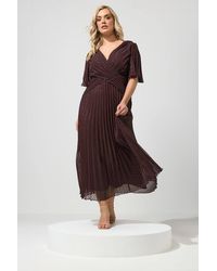 Yours - Pleated Wrap Maxi Dress - Lyst