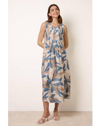 Blue Vanilla - Elasticated Waist Sleeveless Round Neck Maxi Dress - Lyst