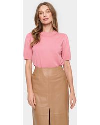 Saint Tropez - Milasz Short Sleeve Crew Neck Jumper - Lyst