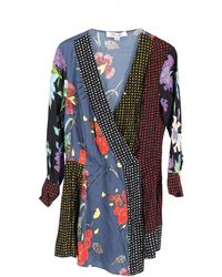 Diane von Furstenberg - Preloved Patchwork Mini Dress - Lyst