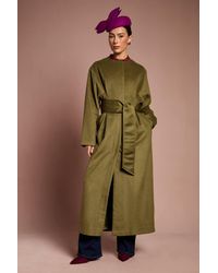Coast - Lisa Tan Occasion Waist Detail Belted Coat - Lyst