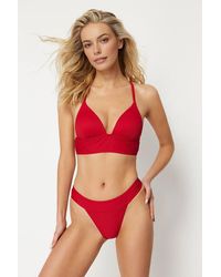 WOVCOR - Textured Regular Waist Bikini Bottom W/ Minimal High Leg Fit - Lyst