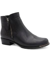 Pavers - Zip Fasten Brogue Trim Ankle Boots - Lyst