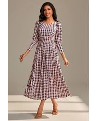 Jolie Moi - Long Puff Sleeved Jersey Maxi Dress - Lyst