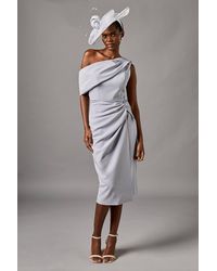 Coast - One Shoulder Twist Front Pencil Dress - Lyst