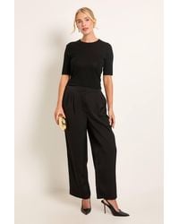 Wallis - Petite Satin Pintuck Trousers - Lyst