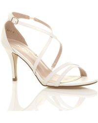 AJVANI - High Heel Crossed Straps Buckle Sandals - Lyst