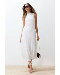 WOVCOR - Textured Sleeveless Maxi Dress W/ Relaxed Silhouette - Lyst