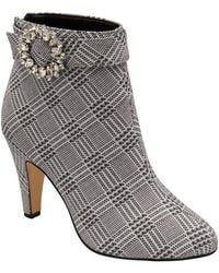 Lotus - Check-Print 'Adele' Heeled Ankle Boots - Lyst