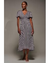 Jolie Moi - Mesh Short Sleeve Midaxi Dress - Lyst