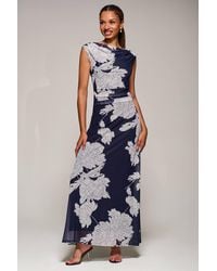 Jolie Moi - Multiway Neckline Mesh Maxi Dress - Lyst