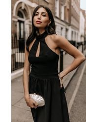 Little Mistress - Halter Neck Keyhole Midaxi Dress - Lyst