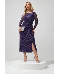 Yours - Polka Dot Maxi Dress - Lyst