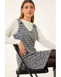 Roman - Textured A-Line Pocket Dress - Lyst