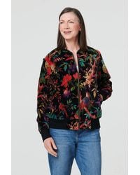 Izabel London - Tropical Print Relaxed Zip Front Jacket - Lyst
