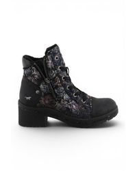 Infinity Leather - Mustang Floral Lace-Up Winter Ankle Boots - Lyst