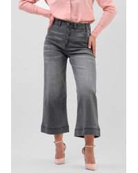 Enorsia - Wide Leg Culottes Jeans - Lyst