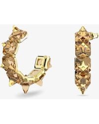 Swarovski - Chroma Tone Plated Crystal Half Hoop Earrings 5613722 - Lyst