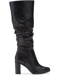 Clarks - Freva 85 Slouch Leather Knee High Boots - Lyst