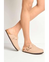 Miss Diva - Klara Cork Sole Buckle Detail Clogs - Lyst