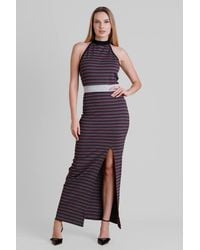 Enorsia - Halter Neck Premium Jersey Maxi Dress - Lyst