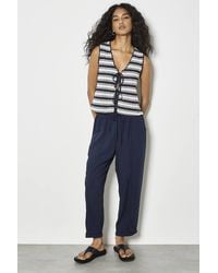 Apricot - Ladder Lace Insert Linen Blend Joggers - Lyst