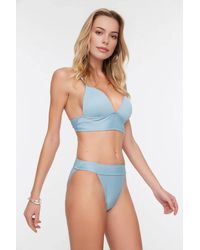 WOVCOR - Textured Regular Waist Bikini Bottom W/ Minimal High Leg Fit - Lyst