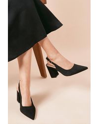 Dorothy Perkins - Ellens Pointed High Block Heel Slingback Court Shoes - Lyst