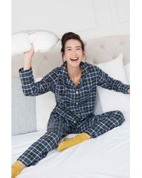 British Boxers - 'Jura' Tartan Brushed Cotton Pyjama Set - Lyst