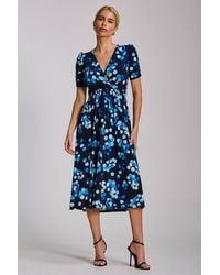 Jolie Moi - Short Sleeve Printed Jersey Midi Dress - Lyst