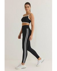 WOVCOR - Side Stripe Full-Length High-Rise Sports Leggings - Lyst