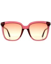 Tom Ford - Square Shiny Bordeaux Bordeaux Gradient Selby Ft0958-D Sunglasses - Lyst